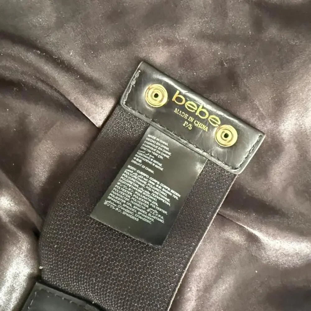 bebe black leather
